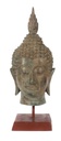 Scultura in bronzo testa di Buddha