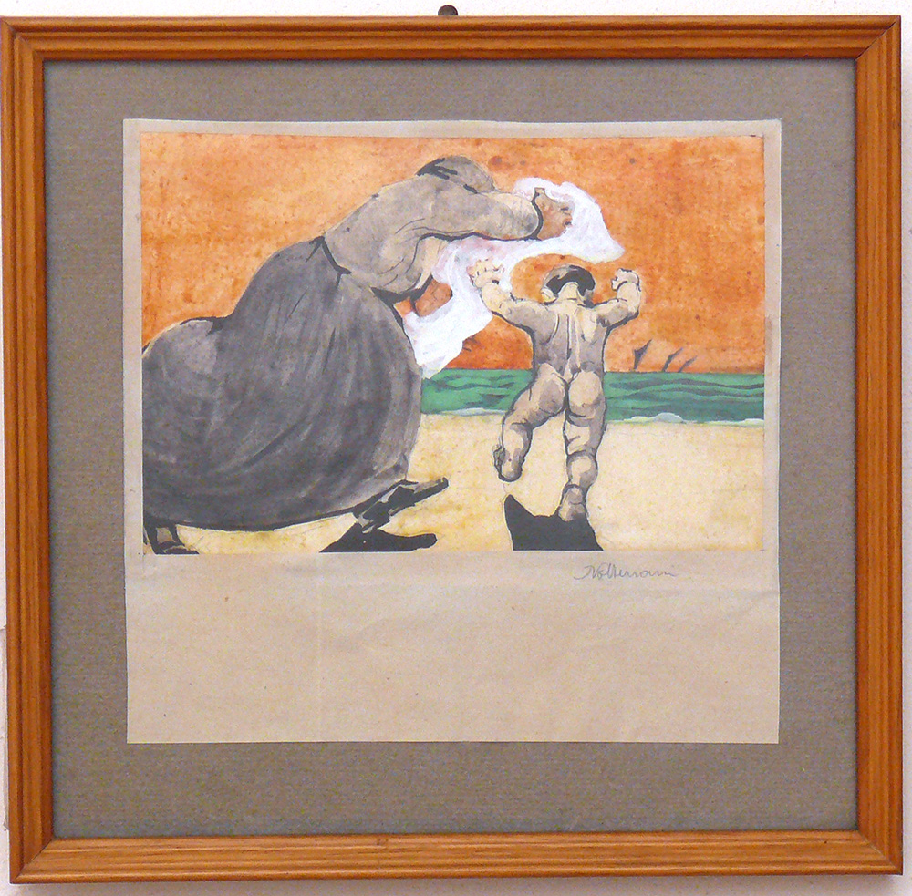 [CA1072] Acquarello madre e figlio (Volterrani)