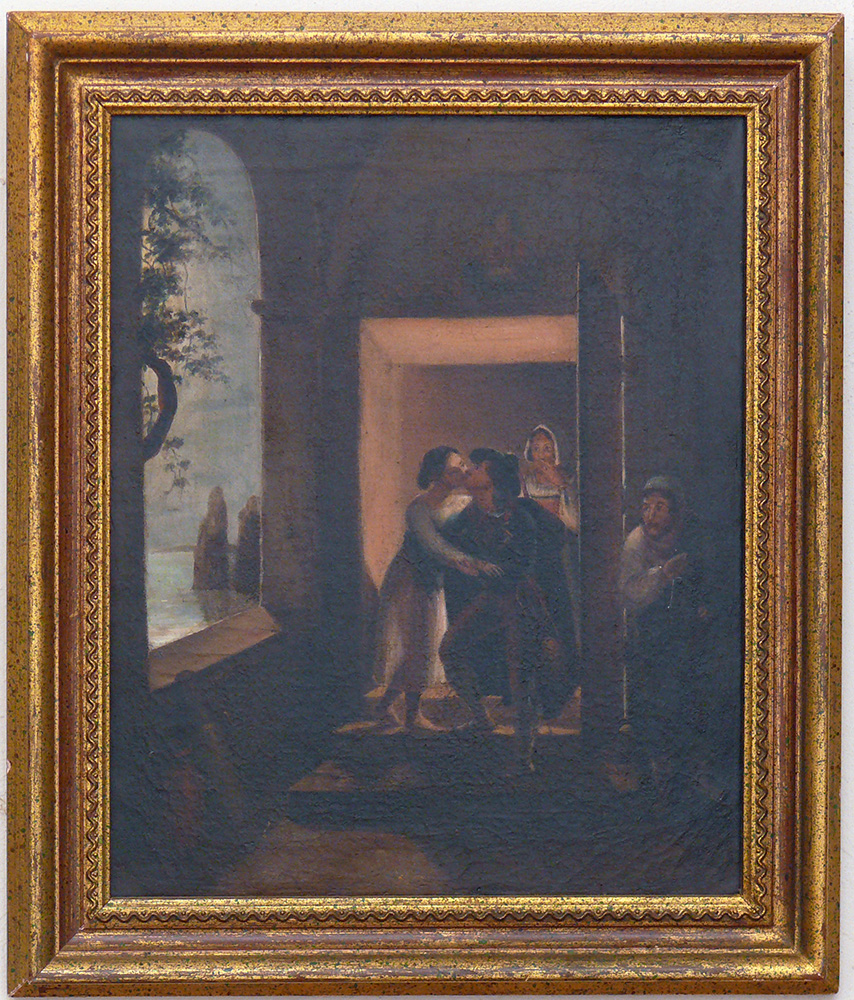 [CA1200] Dipinto raff. "Gli amanti"