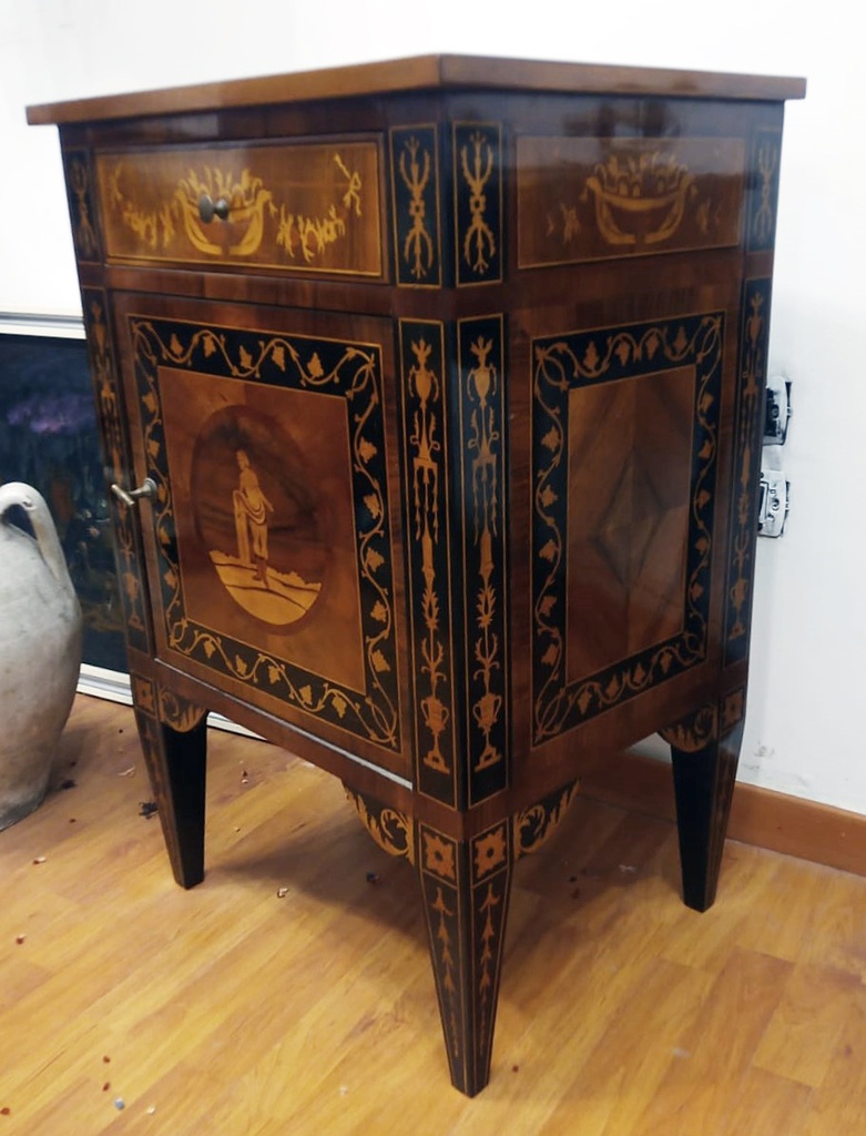 [CA1204] Coppia di comodini in stile Luigi XVI