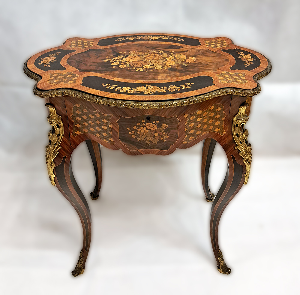 [CA1247] Tavolino Napoleone III ad intarsio