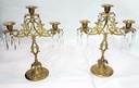 Coppia di piccoli candelabri a 3 luci