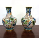 Coppia di vasetti Cloisonnè