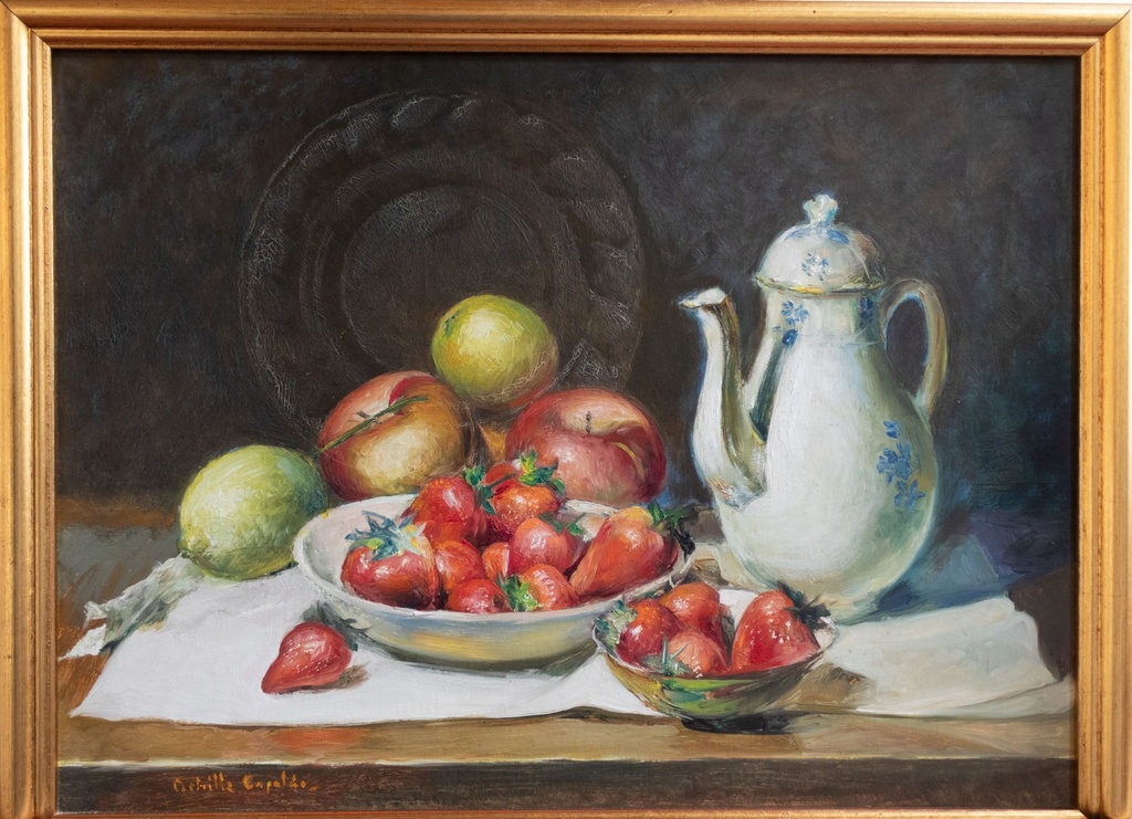 [CA1441] Achille Capaldo, Natura morta, olio su tela