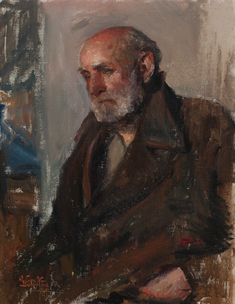 [CA1446] Rubens Capaldo, Ritratto, olio su tela