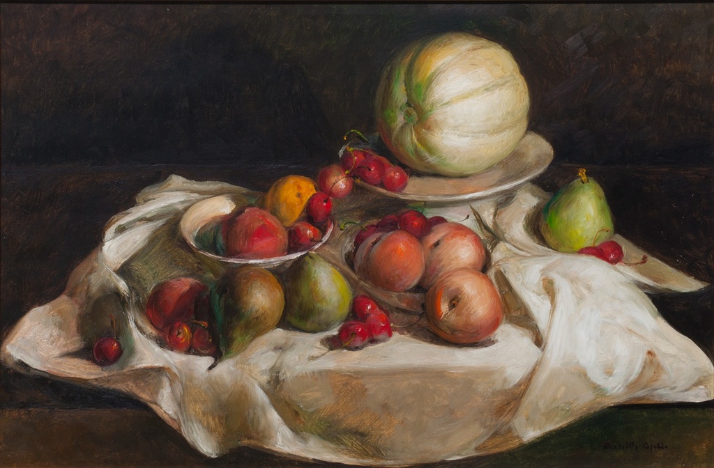 [CA1448] Achille Capaldo, Natura morta, olio su tavola