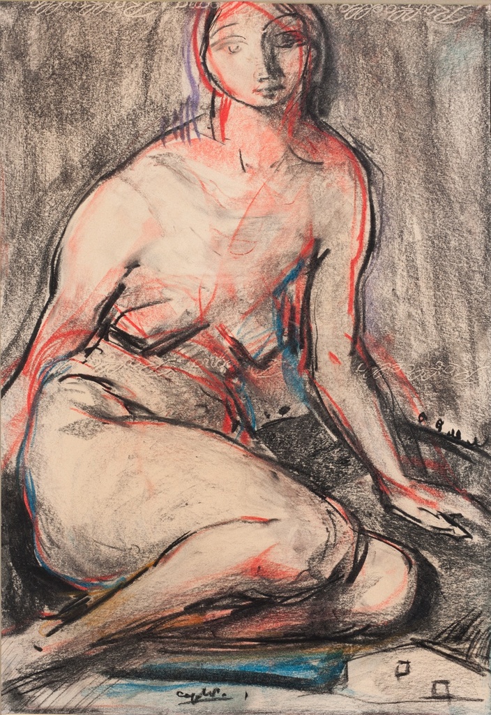 Rubens Capaldo, Nudo, pastello su carta