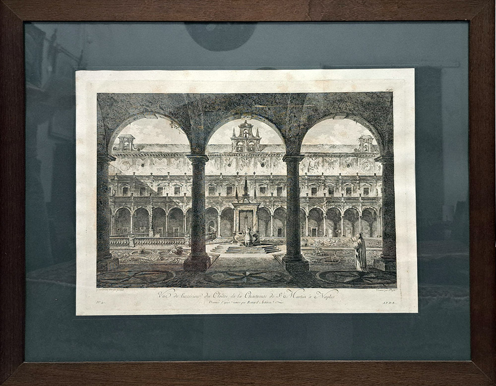 Stampa raff. "Il Chiostro di San Martino"