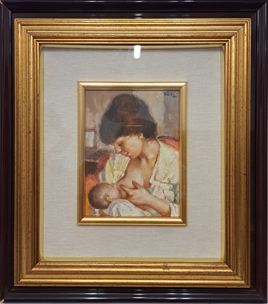 [CA1478] Dipinto raff. Maternità