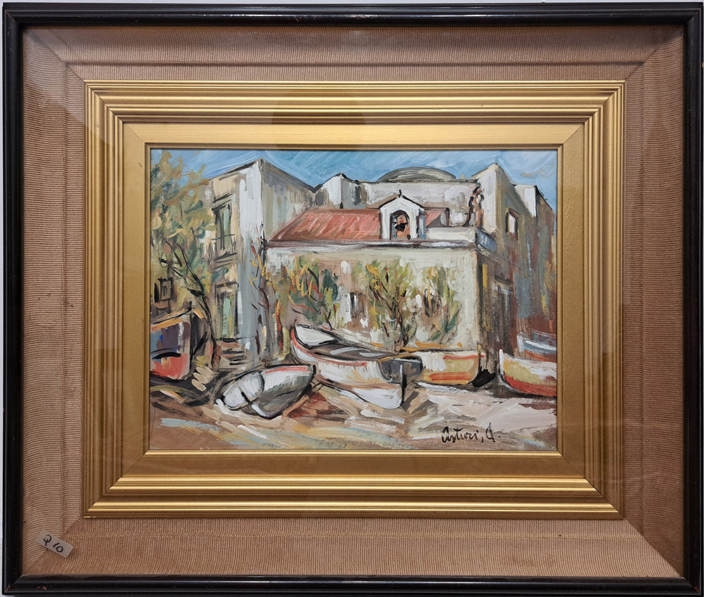 [CA1485] Antonio Asturi - Barche in secca