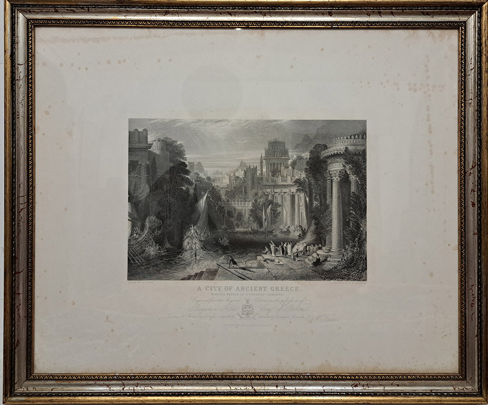 [CA1486] Stampa raff. "Città greca"