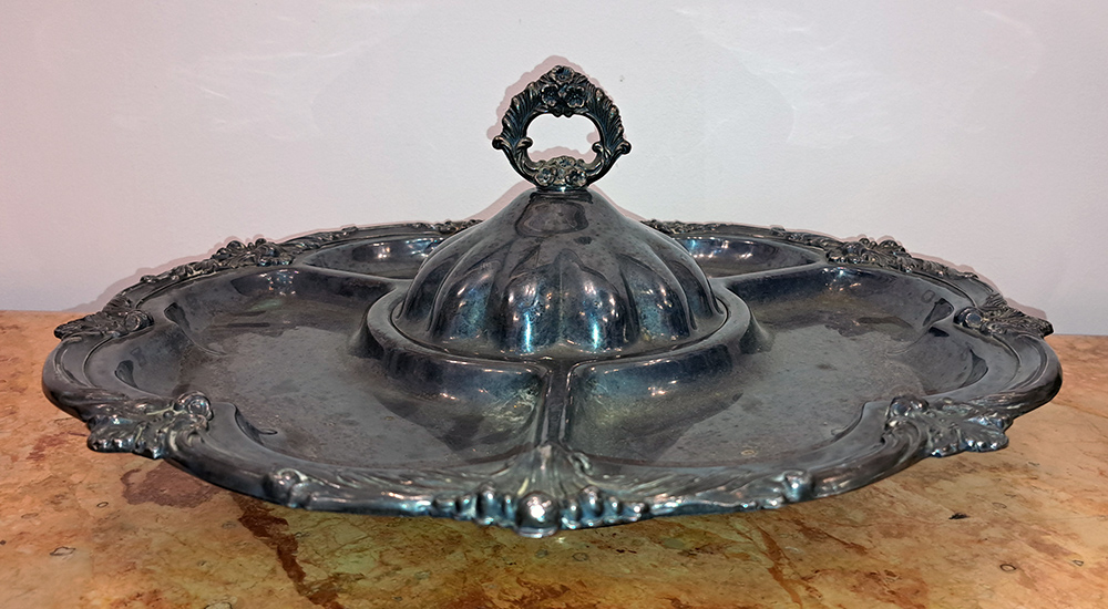 Antipastiera in peltro