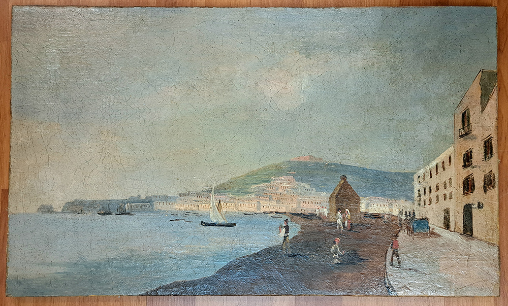 Scuola di Posillipo veduta di Napoli