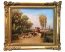 Dipinto con scena campestre - A. Carrillo