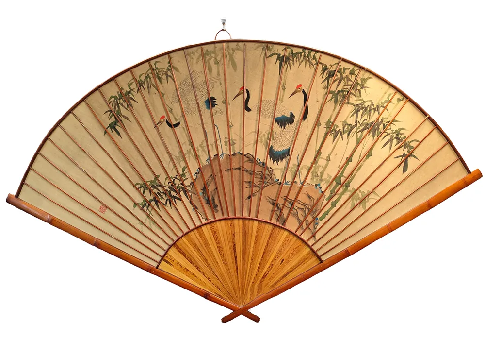 Ventaglio giapponese in seta dipinta