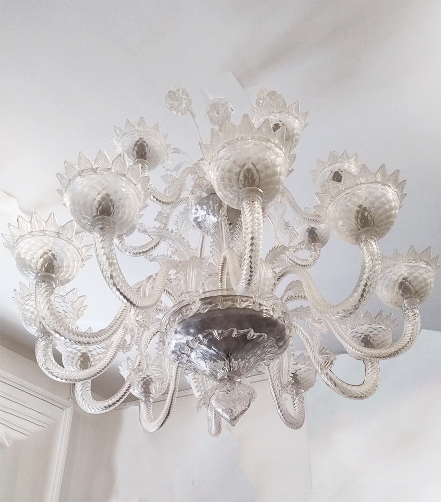 Lampadario di Murano ad 11 luci