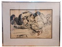 Dipinto f.to Antonio Asturi "Bambini addormentati"