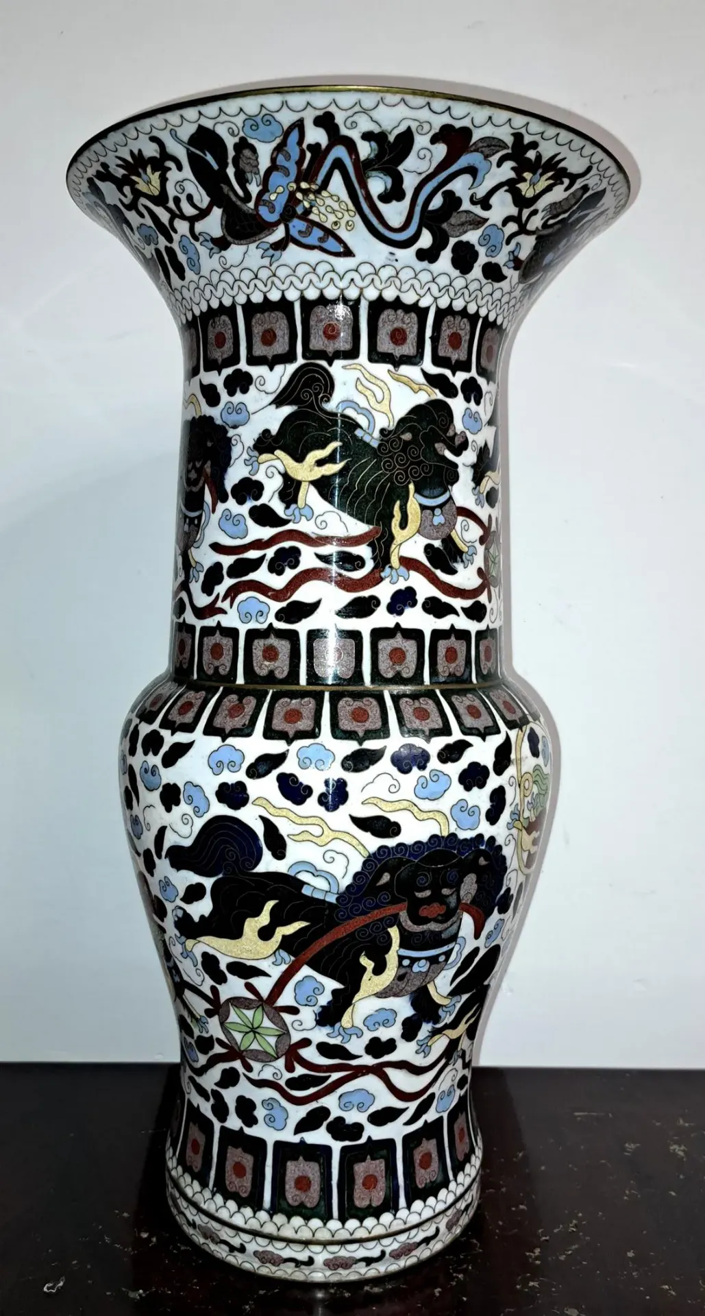[Z1767] Vaso Cloisonnè montato a lampada