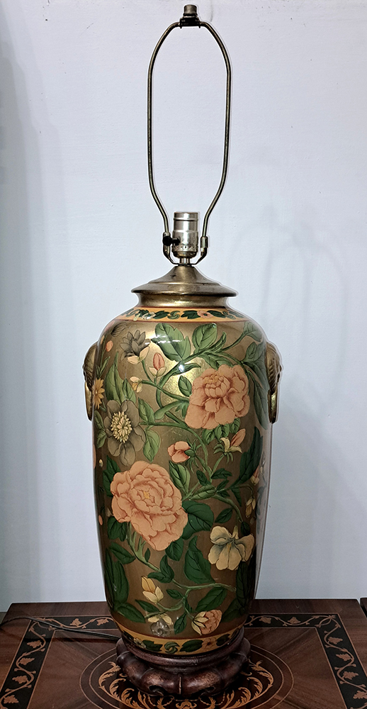 Vaso montato a lampada