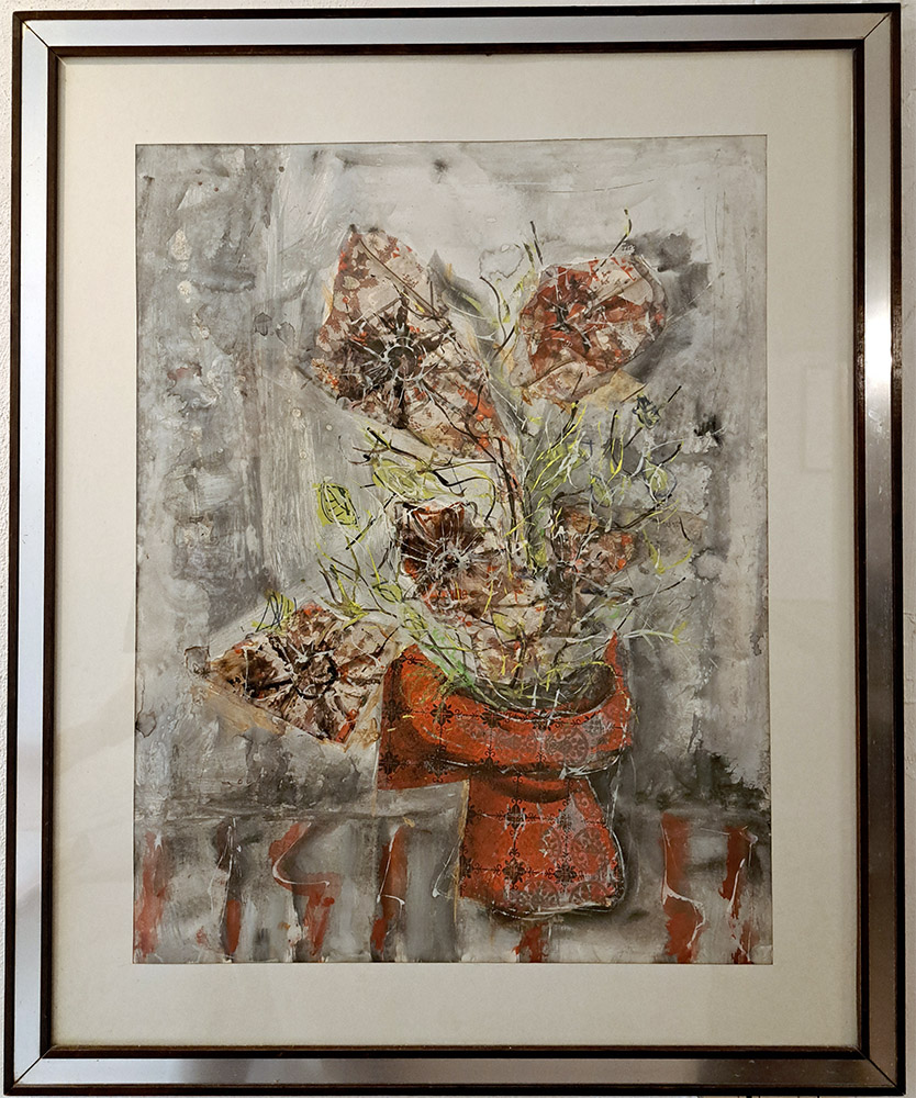 Dipinto "Vaso di fiori" Gouttin