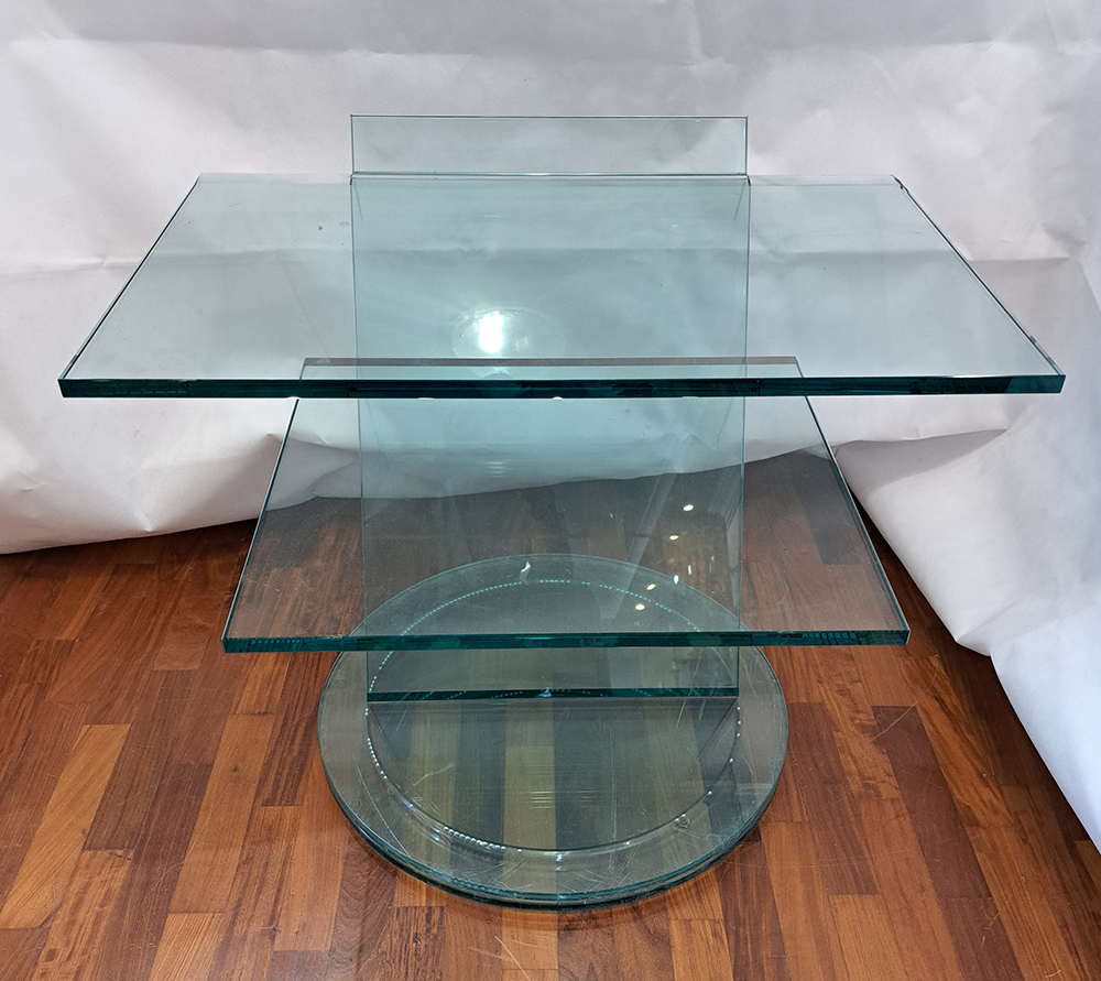 [ZA1043] Tavolino TV in cristallo