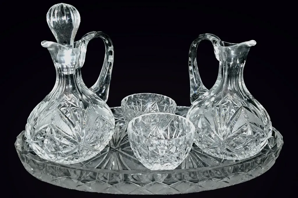 Set da tavola in cristallo di Boemia - anni '70