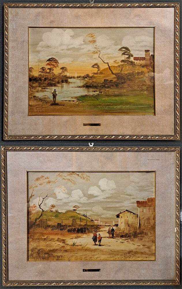 [ZG1017] Coppia di dipinti di Lucio Cargnel