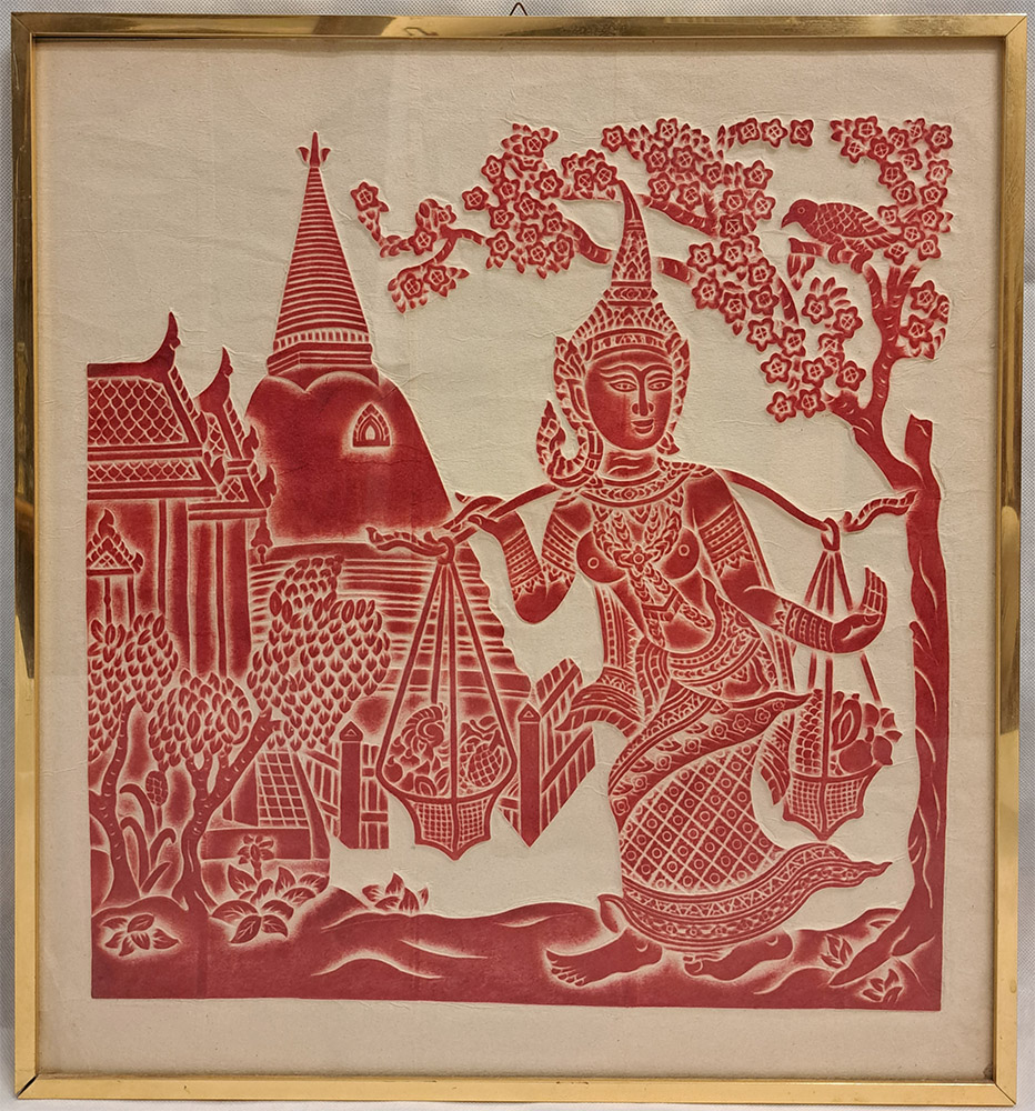 Xilografia Indonesia "dea del cibo"