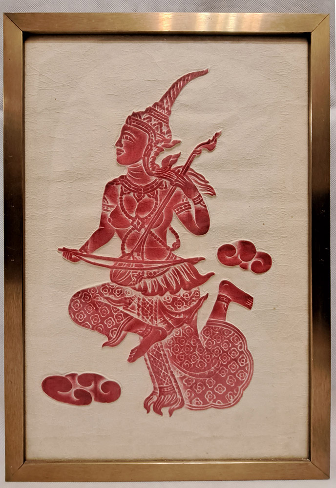 Xilografia Indonesia "Musicista"