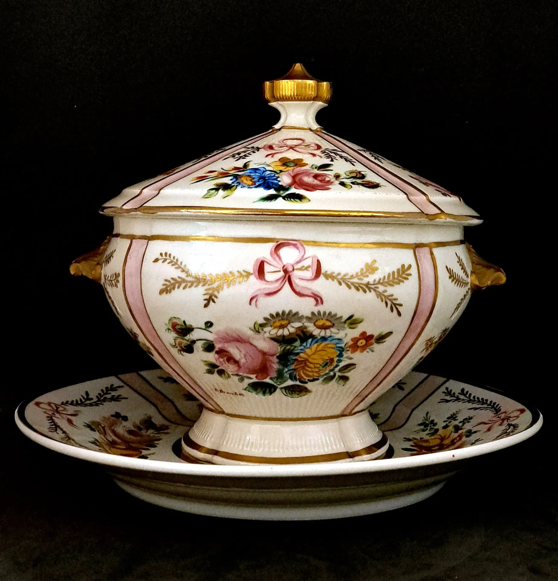 Zuppiera e piatto da portata Luigi Filippo