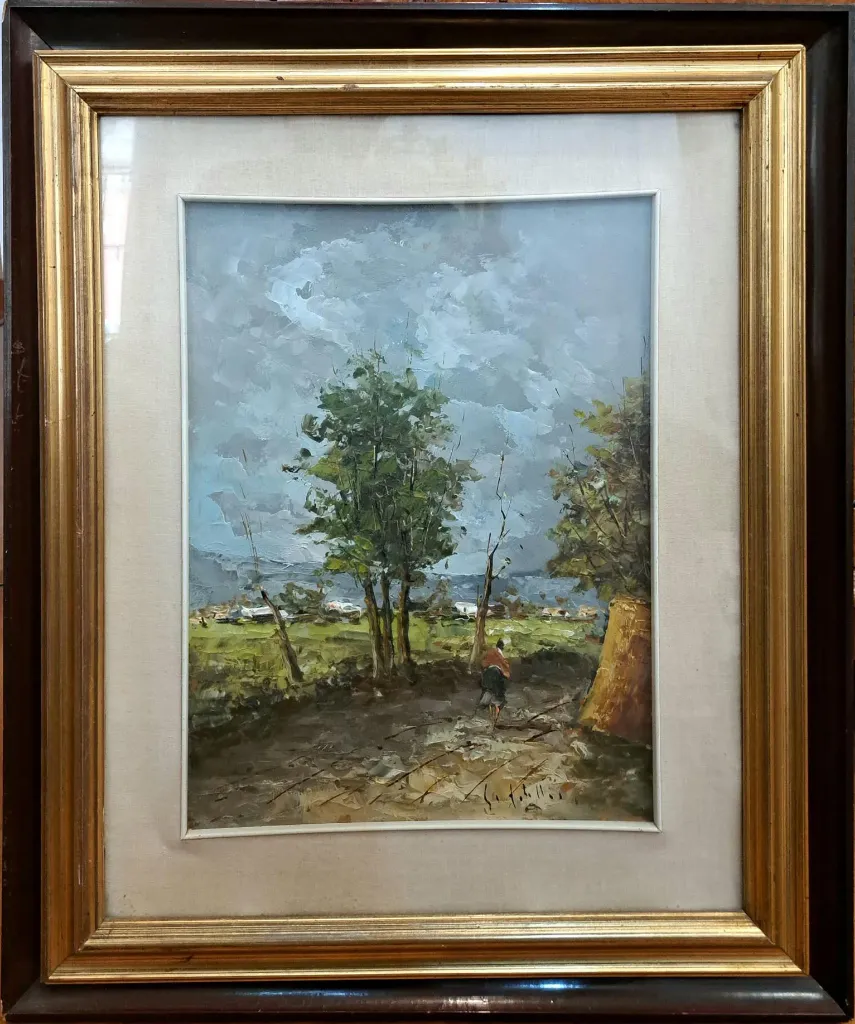 [CA/1577] Ignoto - Paesaggio di campagna con albero