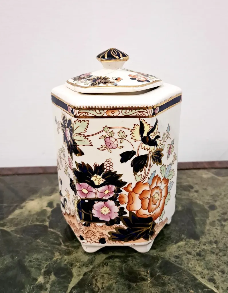 [CA/1582] Porta bon bon inglese a chinoiserie - difetti