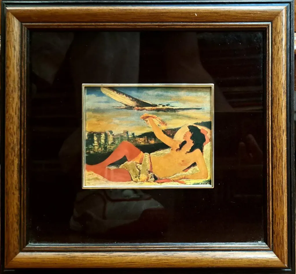 [CA/1585] S. Fiume - litografia su lamina d'oro 23k