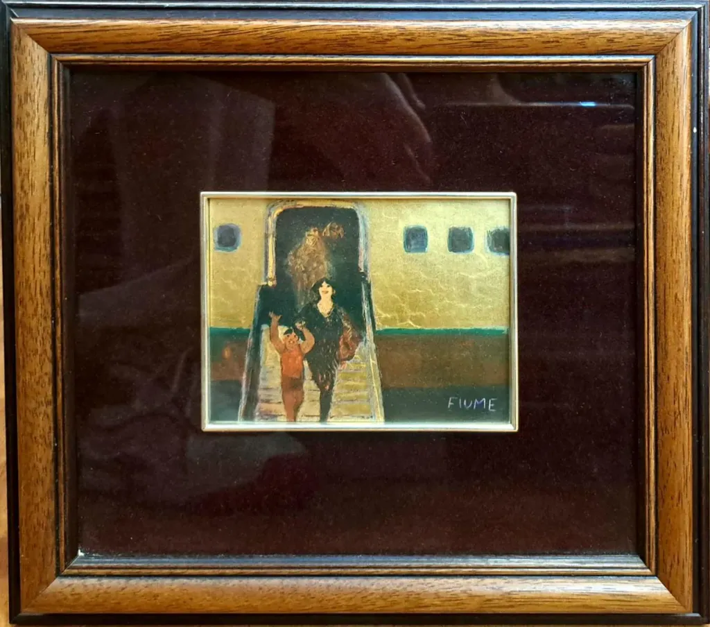 [CA/1587] S. Fiume - litografia su lamina d'oro 23k