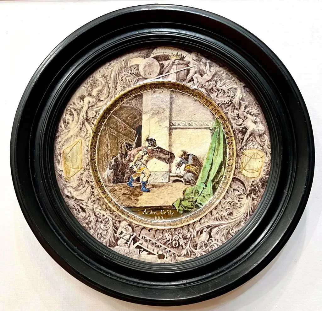 A. Cefaly - Piatto in ceramica dipinta