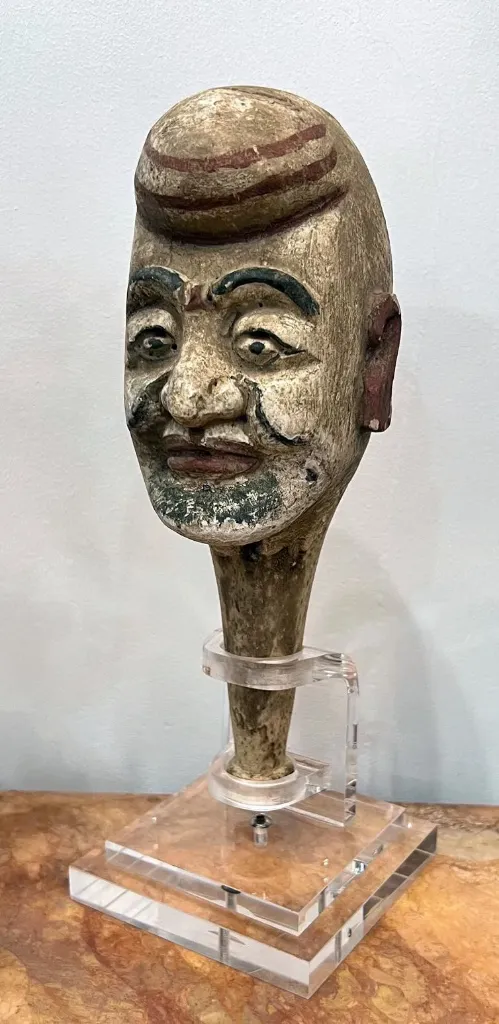 Testa di marionetta in legno