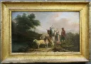 Dipinto con personaggi e armenti